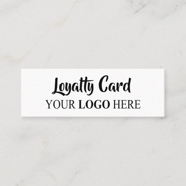 Custom Promotional Logo – No Minimum Order Loyalty Card (Front)