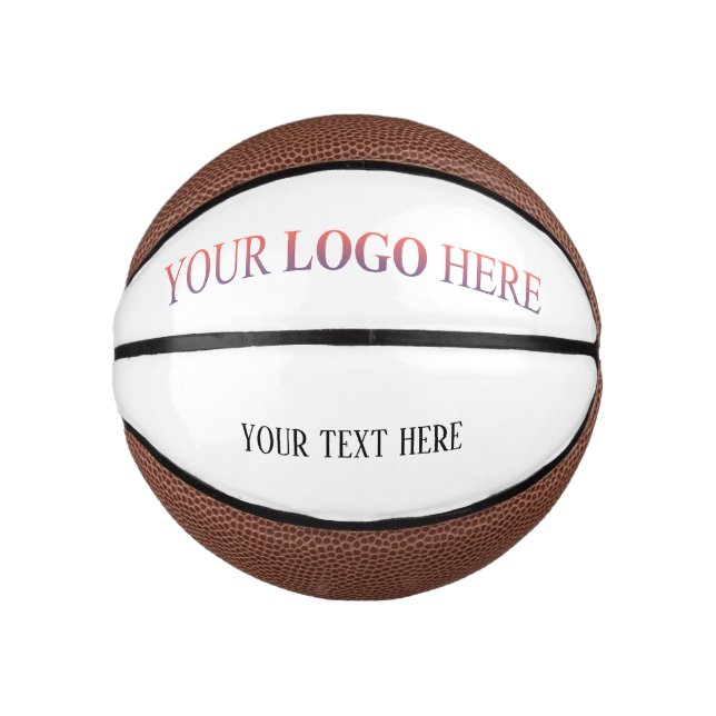 Custom Promotional Logo – No Minimum Order Mini Basketball (Front)