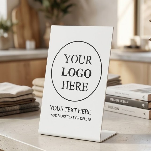 Custom Promotional Logo – No Minimum Order Pedestal Sign (Creator Uploaded)