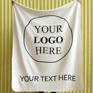 Custom Promotional Logo – No Minimum Order Sherpa Blanket