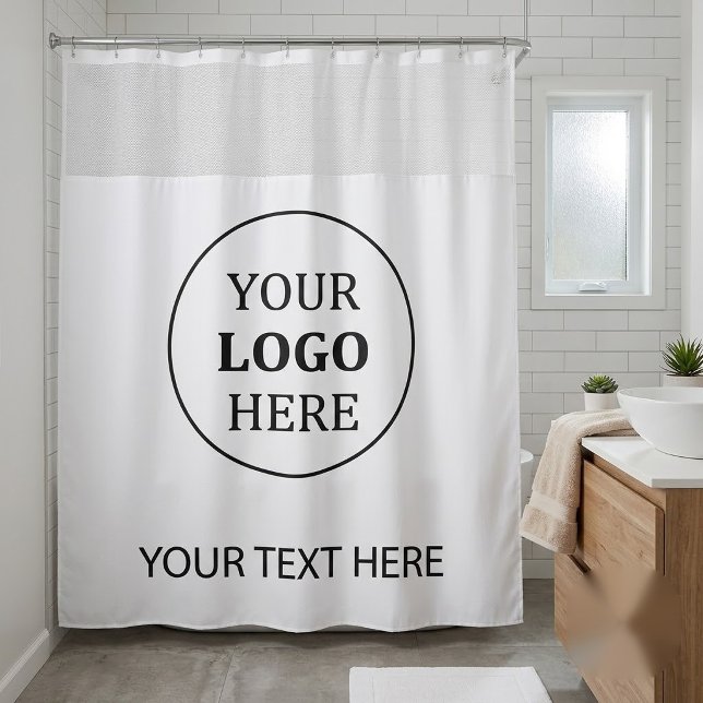 Custom Promotional Logo – No Minimum Order Shower Curtain (Creator Uploaded)