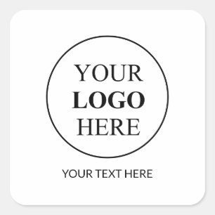 Custom Promotional Logo – No Minimum Order Square Sticker