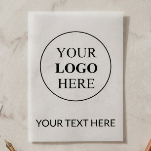 Custom Promotional Logo – No Minimum Order Vellum Invitations