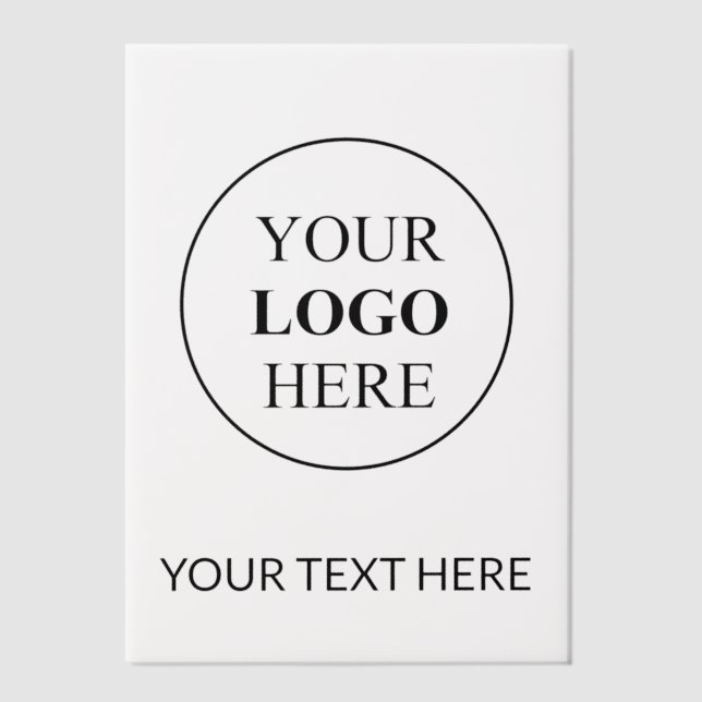 Custom Promotional Logo – No Minimum Order Vellum Invitations (Front)