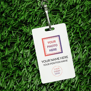 Custom Promotional Logo & Photo No Minimum Order ID Badge