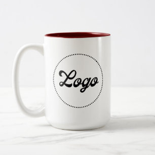 Custom Promotional MAROON Two-Tone Logo Mug