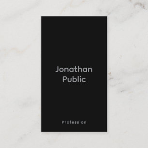 Custom Promotional Modern Elegant Template Black Business Card