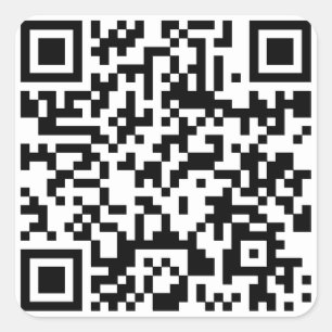 Custom Promotional QR Code  Square Sticker