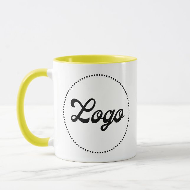 Custom Promotional YELLOW Combo Logo Mug (Left)