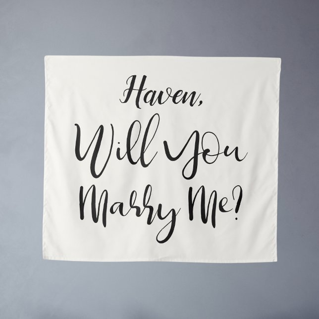 Custom Proposal Sign Light Cream Will You Marry Me Tapestry (Custom Proposal Sign Light Cream Will You Marry Me Tapestry
)