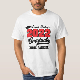 CUSTOM Proud AUNT of a 2022 Graduate T-Shirt