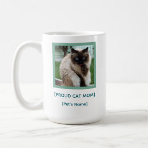 Custom Proud Cat Mom Mug   Pet Photo Gift