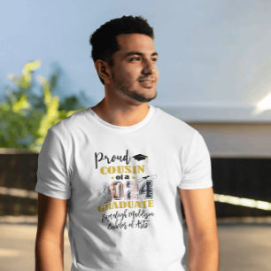 Custom Proud Cousin -Him Photo 2024 Graduate T-Shirt