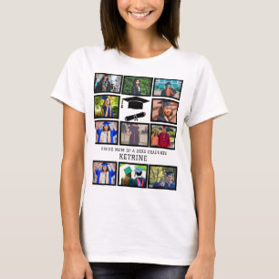 Custom proud dad of the graduate 11 photo collage T-Shirt