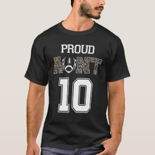 Custom Proud Football Aunt Number 10 Personalised T-Shirt
