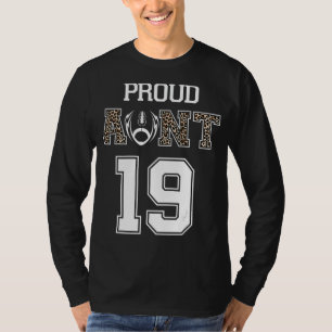 Custom Proud Football Aunt Number 19 Personalised T-Shirt
