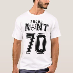 Custom Proud Football Aunt Number 70 Personalized  T-Shirt