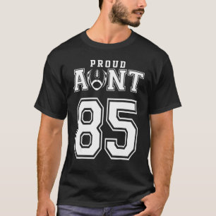 Custom Proud Football Aunt Number 85 Personalised T-Shirt