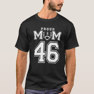 Custom Proud Football Mum Number 46 Personalised F T-Shirt