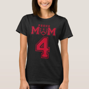 Custom Proud Football Mum Number 4 R Personalised T-Shirt