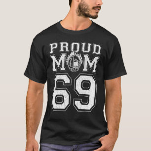 Custom Proud Football Mum Number 69 For Football F T-Shirt