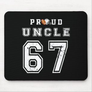 Custom Proud Footll Uncle Number 67 Personalised F Mouse Pad