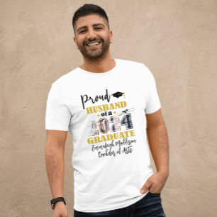 Custom Proud Husband Photo 2024 Graduate T-Shirt