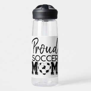Custom Proud Soccer Mum Game Day Team Spirit Water Bottle