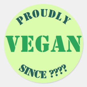 Custom Proud Vegan Classic Round Sticker