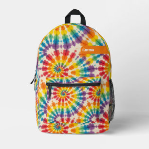 Custom Psychedelic Tie Dye Retro Groovy Backpack