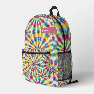 Custom Psychedelic Tie Dye Retro Groovy Backpack