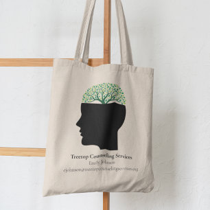 Custom Psychologist Therapy Tree Modern Counsellor Tote Bag