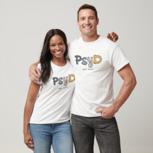 Custom PsyD Doctor of Psychology Psychologist T-Shirt