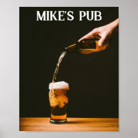 Custom Pub Mancave Poster - Add Name