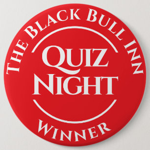 Custom Pub Quiz Night Winner Button Badge