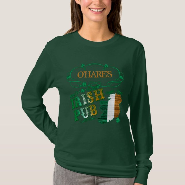 CUSTOM Pub Tee Add Your Irish Pub's Name (Front)