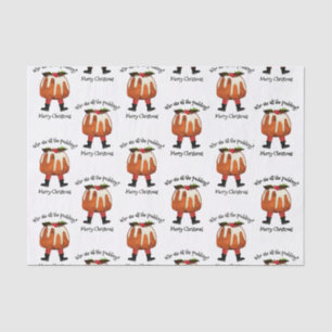 Custom Pudding Humour Merry Christmas Tissue Paper