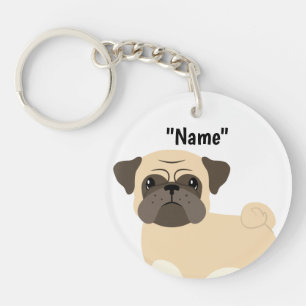 Custom Pug Keychain