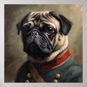 Custom Pug Regal Historical Military Poster