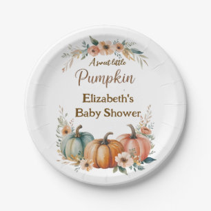 Custom Pumpkin Baby Shower  Paper Plate