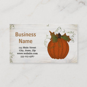 Custom Pumpkin Business Card