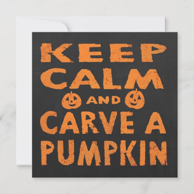 Custom Pumpkin Carving Halloween Party Invitation (Front)