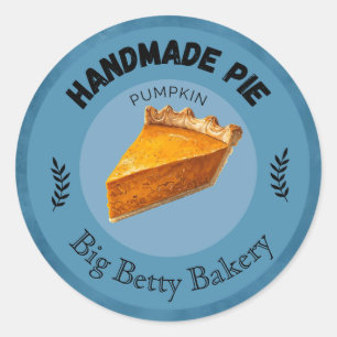Custom Pumpkin Pie Labels   Personalised Bakery