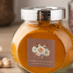Custom Pumpkin Spice Blend Favour Square Sticker