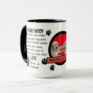 CUSTOM PUPPY DOG DADDY! DEAR DAD pET COFFEE Mug