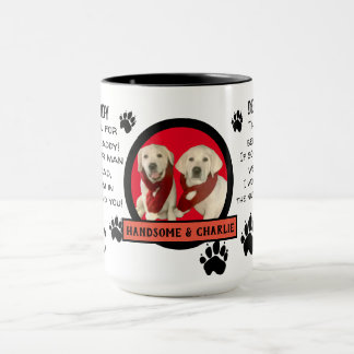 CUSTOM PUPPY DOG DADDY! DEAR DAD pET COFFEE Mug