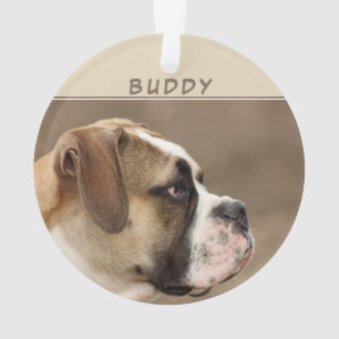 Custom Puppy Grown Dog 2 Photo Holiday Keepsake Ornament