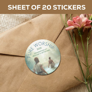Custom Pure Worship 2025 Convention JW Classic Round Sticker