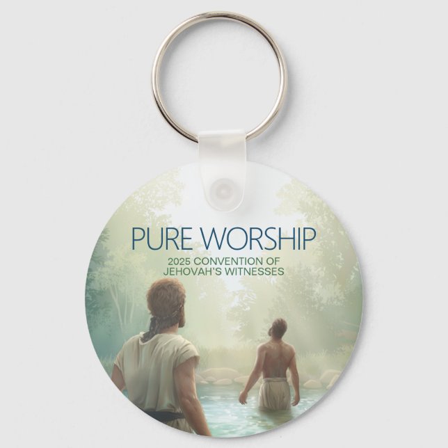 Custom Pure Worship 2025 Convention JW Gifts Key Ring (Front)