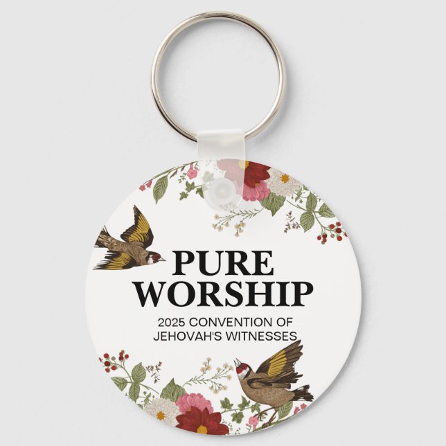 Custom Pure Worship 2025 Convention JW Gifts Key Ring (Front)